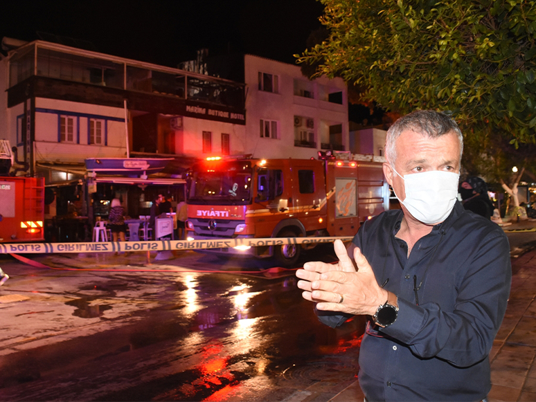 Bodrum’da Butik Otelde Yangın Çıktı