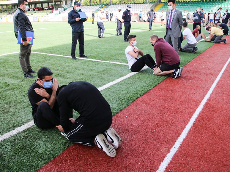 Bodrum'da Zabıta Adayları Spor Testinde Ter Döktü