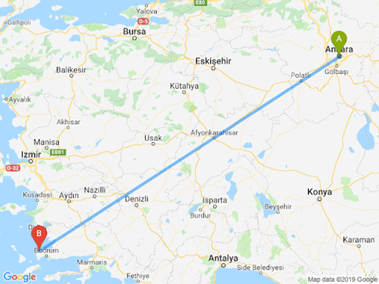 Ankara-Bodrum Arası Kaç Km?