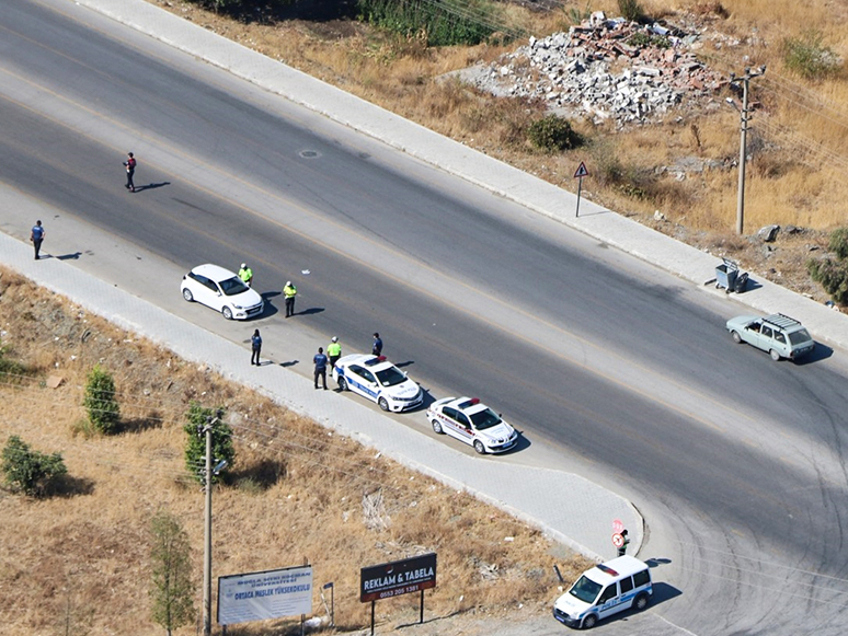 Muğla'da Helikopterle Trafik Denetimi Yapıldı