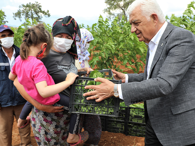 Muğla Büyükşehir Belediye Başkanı Gürün, Üreticinin Yüzünü Güldürdü 