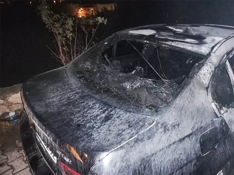 Bodrum’da Park Halindeki Otomobil Yandı
