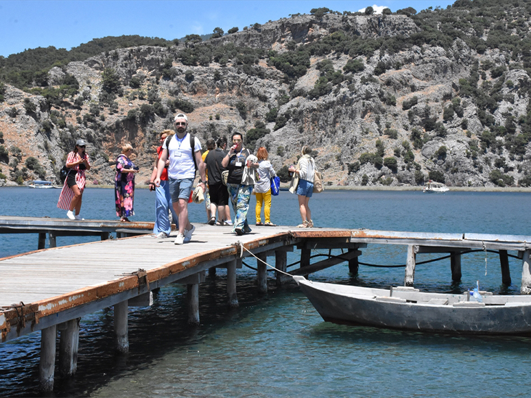 Turizm Merkezlerinden Dalyan'ı Gezen Ukraynalı Yetkililer Bölgeye Hayran Kaldı