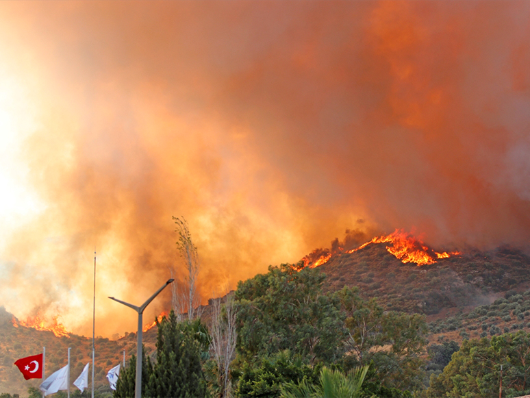 Kemerköy Termik Santrali'ne Yakınlarında Tekrar Yangın Başladı: Yangına Müdahale Sürüyor