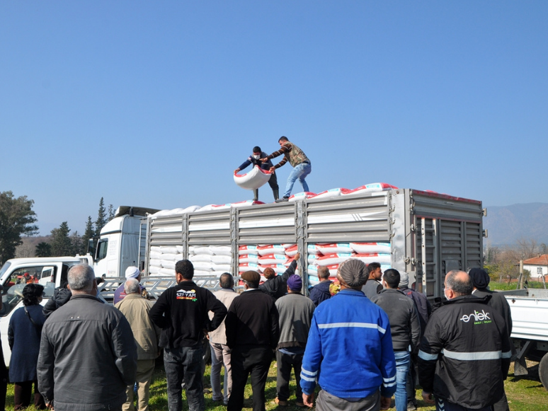 Köyceğiz'de Yangından Etkilenen Üreticilere Besi Yemi Desteği