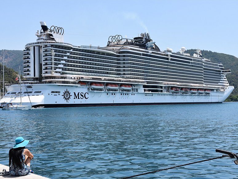 Malta Bayraklı Kruvaziyer MSC Seaview Sezon Hazırlığı İçin Marmaris'te