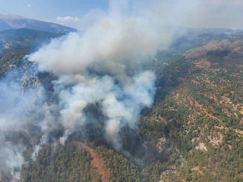 Köyceğiz'deki Orman Yangınına 2 Uçak ve 8 Helikopterle Müdahale Ediliyor
